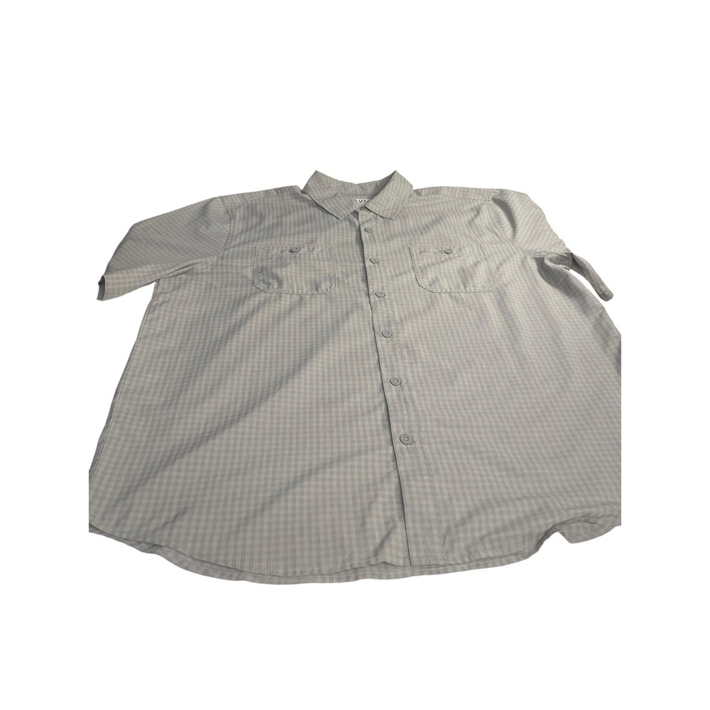 Orvis Classic Collection Gray Button Down Short Sleeve Shirt Size Mens XL